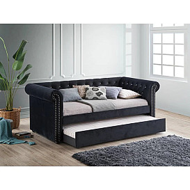                                                              							ELLIE BLACK DAYBED W/TRUNDLE
                                                            						 