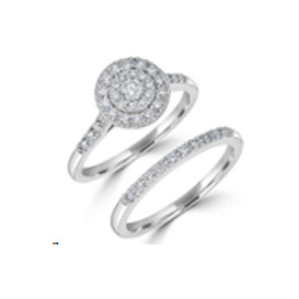                                                              							10KT .49CTTW DIAMOND BRIDAL SET
                                                            						 
