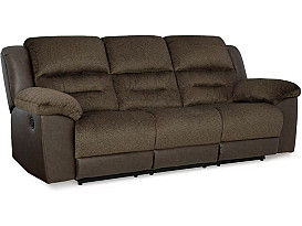                                                              							DORMAN TWO-TONE BROWN RECLINING SOF...
                                                            						 