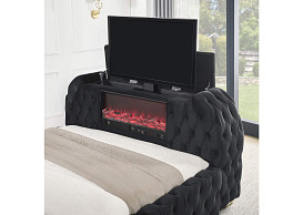                                                              							KING NATALIA BLACK FAUX FUR TV/FIRE...
                                                            						 