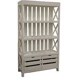                                                              							FROSTED WHITE CRATE BOOKCASE
                                                            						 